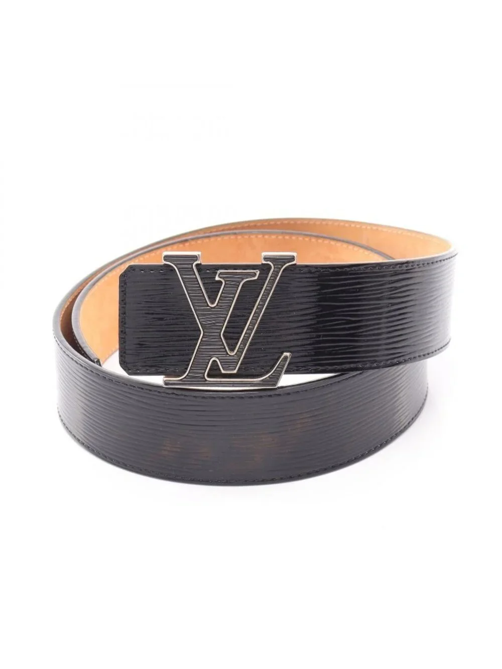 Louis Vuitton Belt Ceinture LV Initial Epi Noir Black Leather